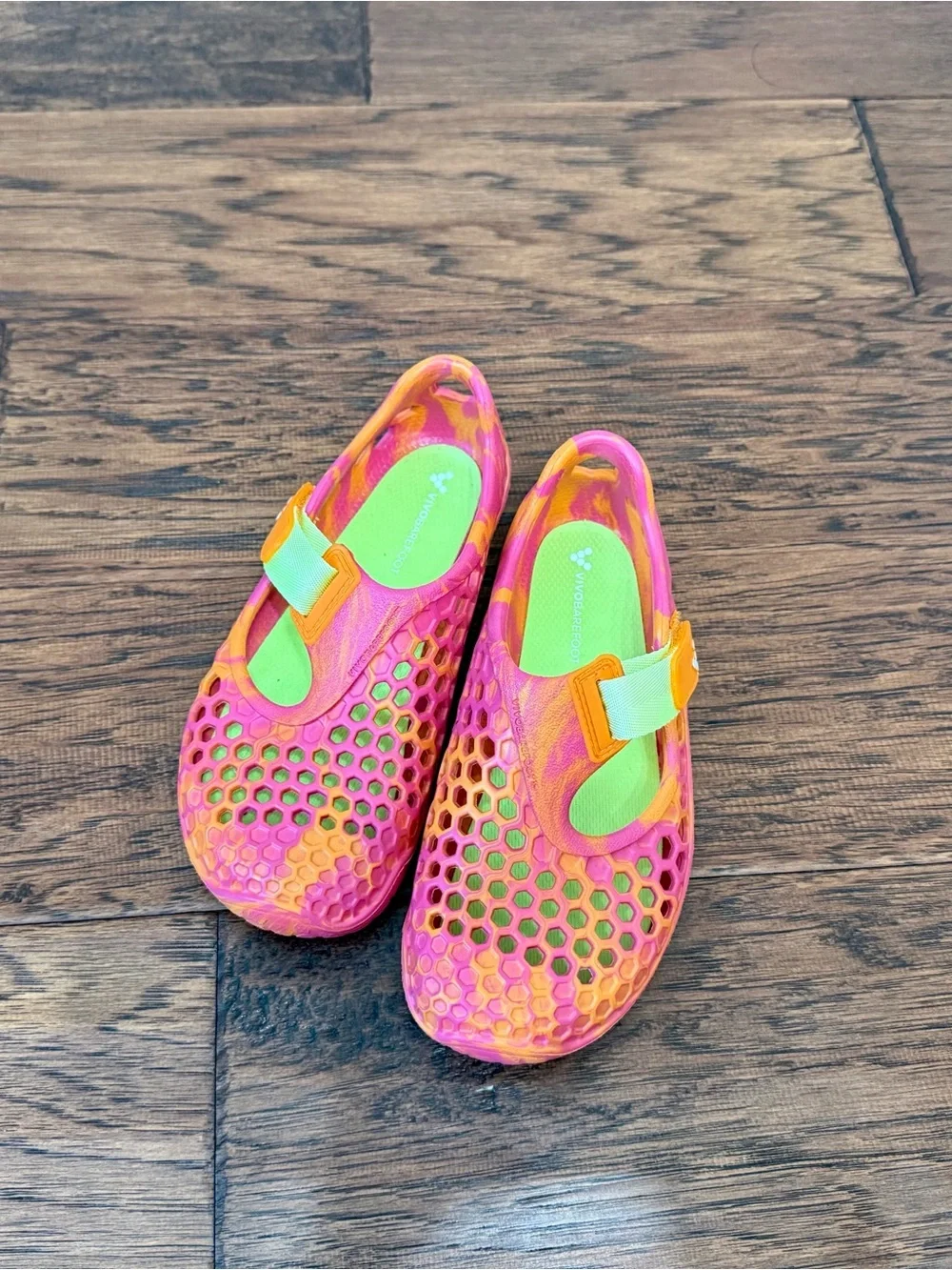 New. Vivobarefoot Kids US 13/EU 31. Ultra Bloom Coral Orange Pink Slip On Shoes